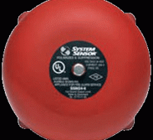 Red fire alarm bell from Alarmnet