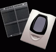 Black wireless square fire detector 
