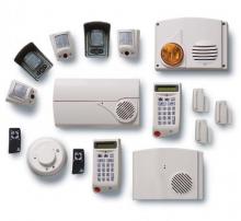 DIfferent white burglar alarm provided by alarmnet