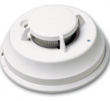 Small round white burglar alarm for security